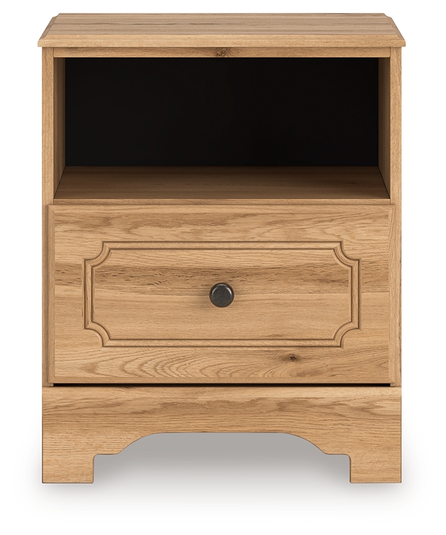 Aleaport - One Drawer Night Stand - Warm Brown - Image 5