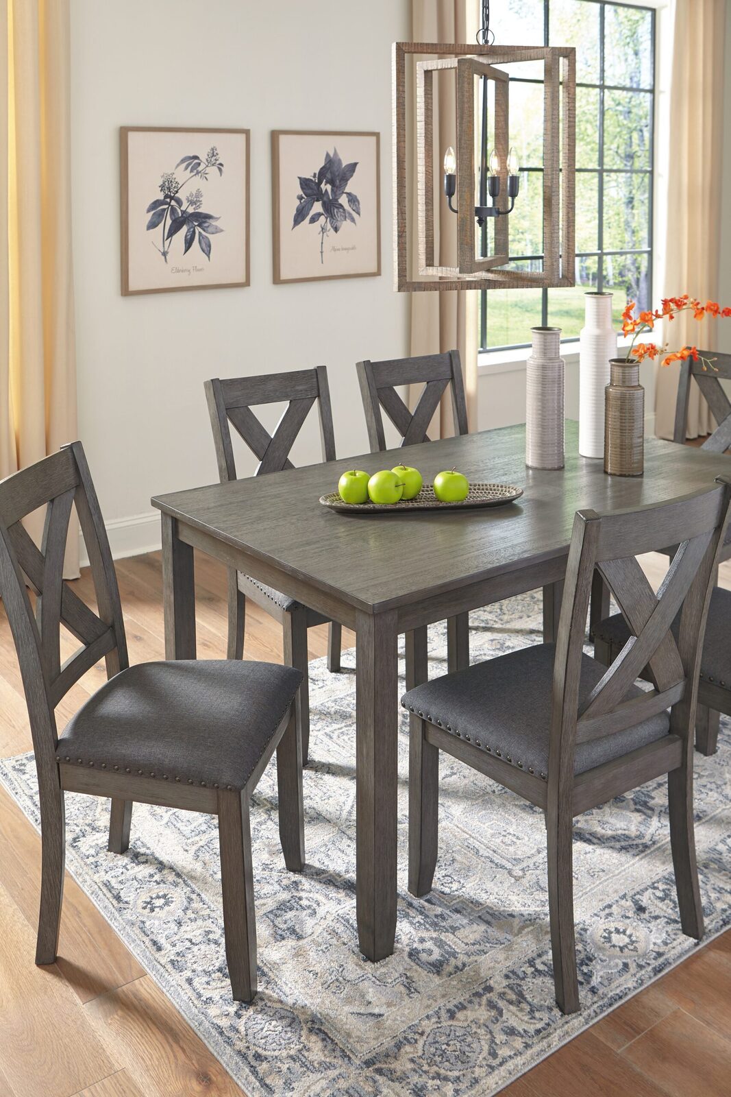 Caitbrook - RECT DRM Table Set (Set of 7) - Gray - Image 6
