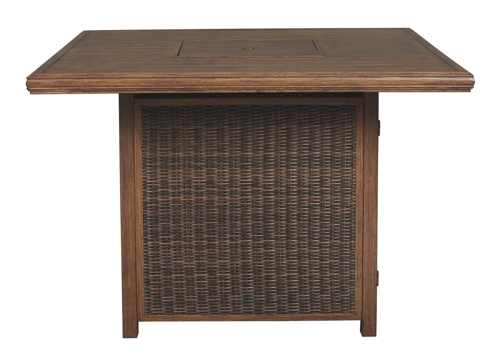 Paradise Trail - Square Bar Table w/Fire Pit - Medium Brown - Image 7