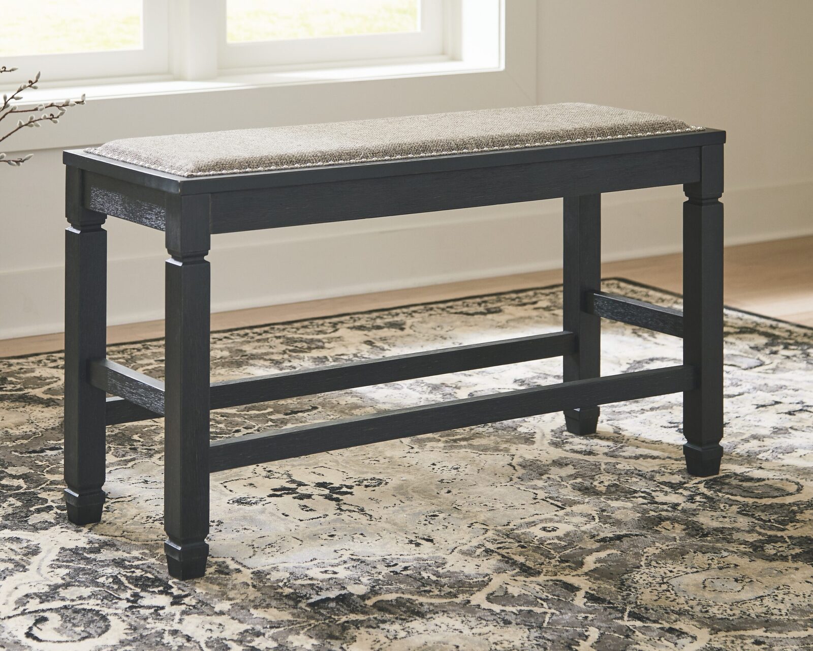 Tyler Creek - DBL Counter UPH Bench - Antique Black - Image 2