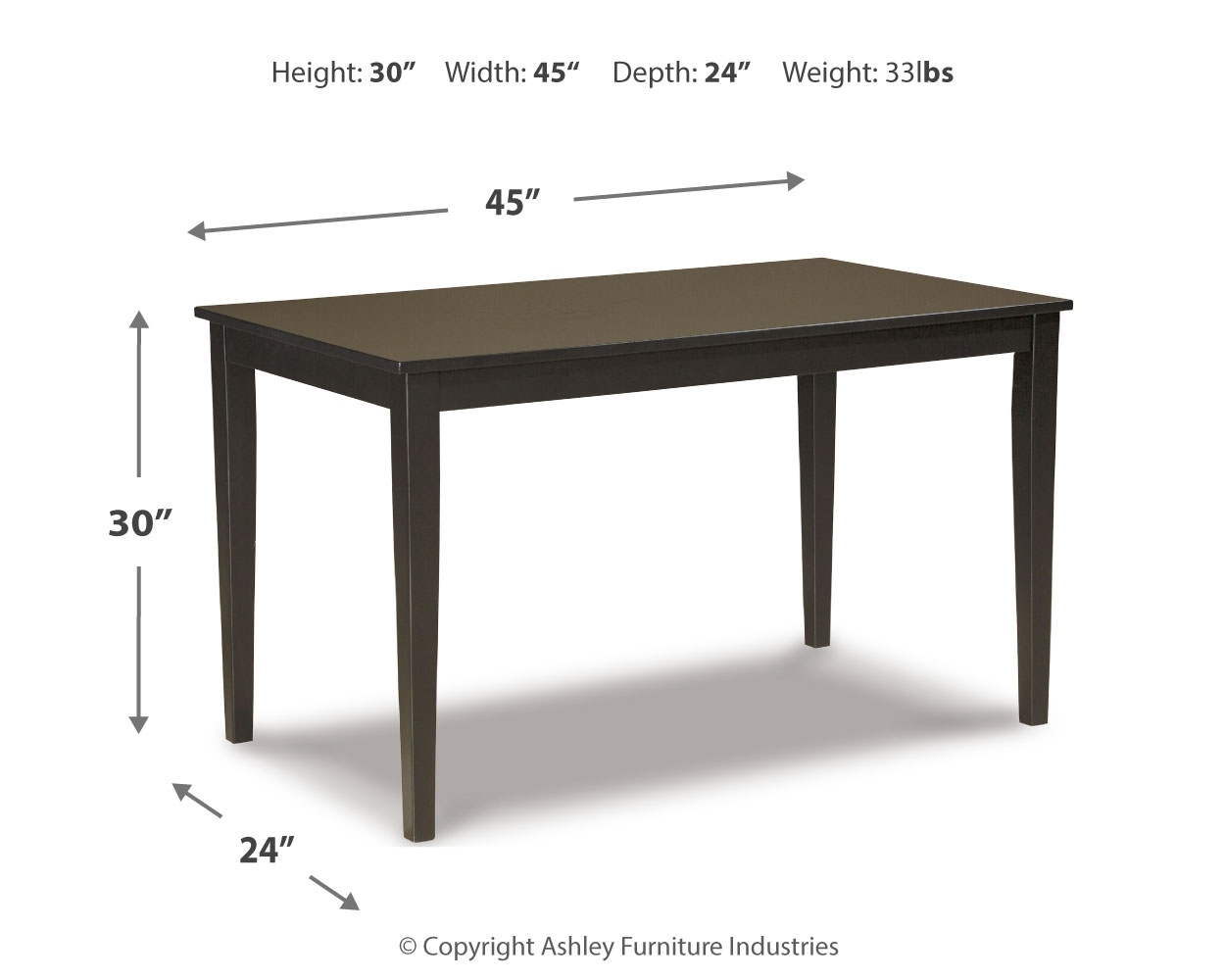 Kimonte - Rectangular Dining Room Table - Dark Brown - Image 12