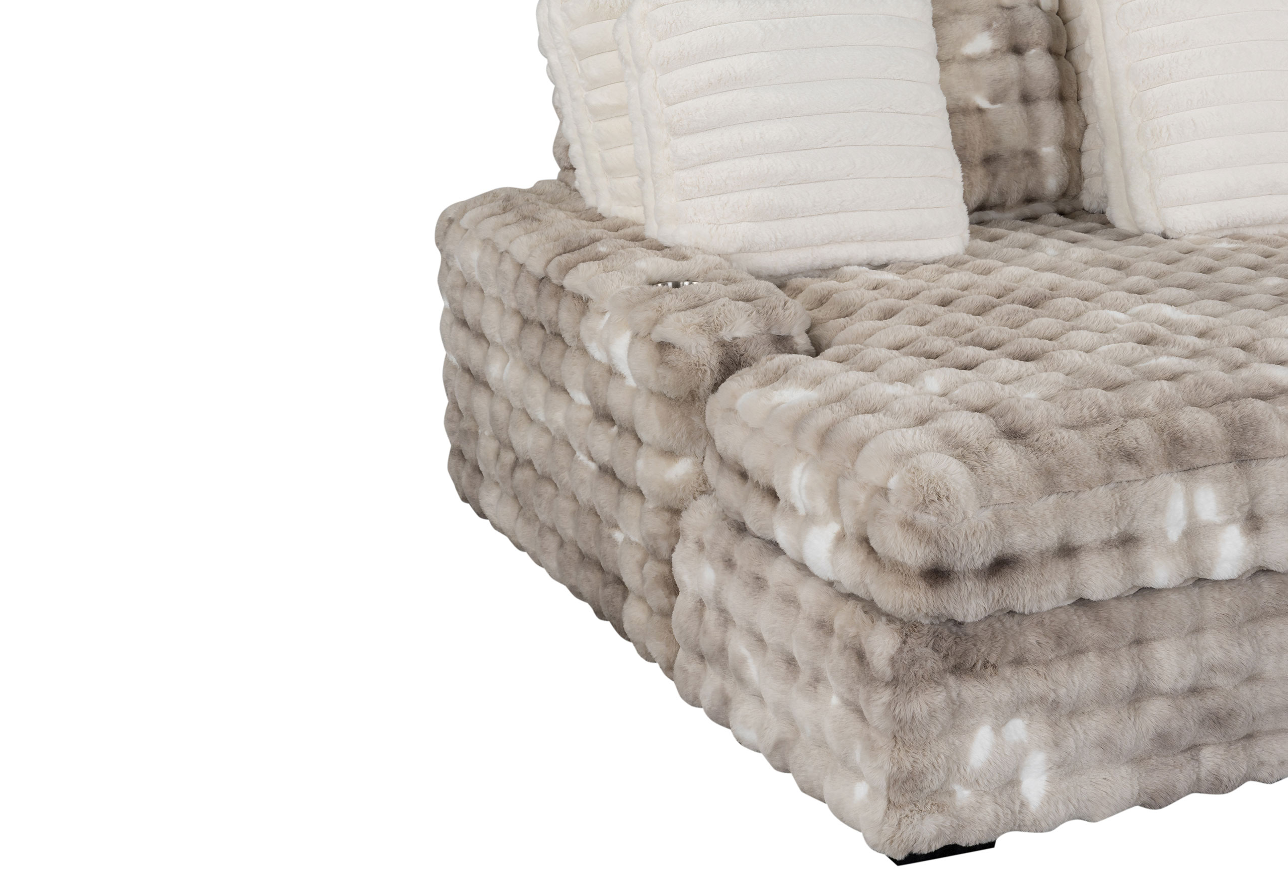 U8292 - Lounger Sofa With USB - Gray - Image 4