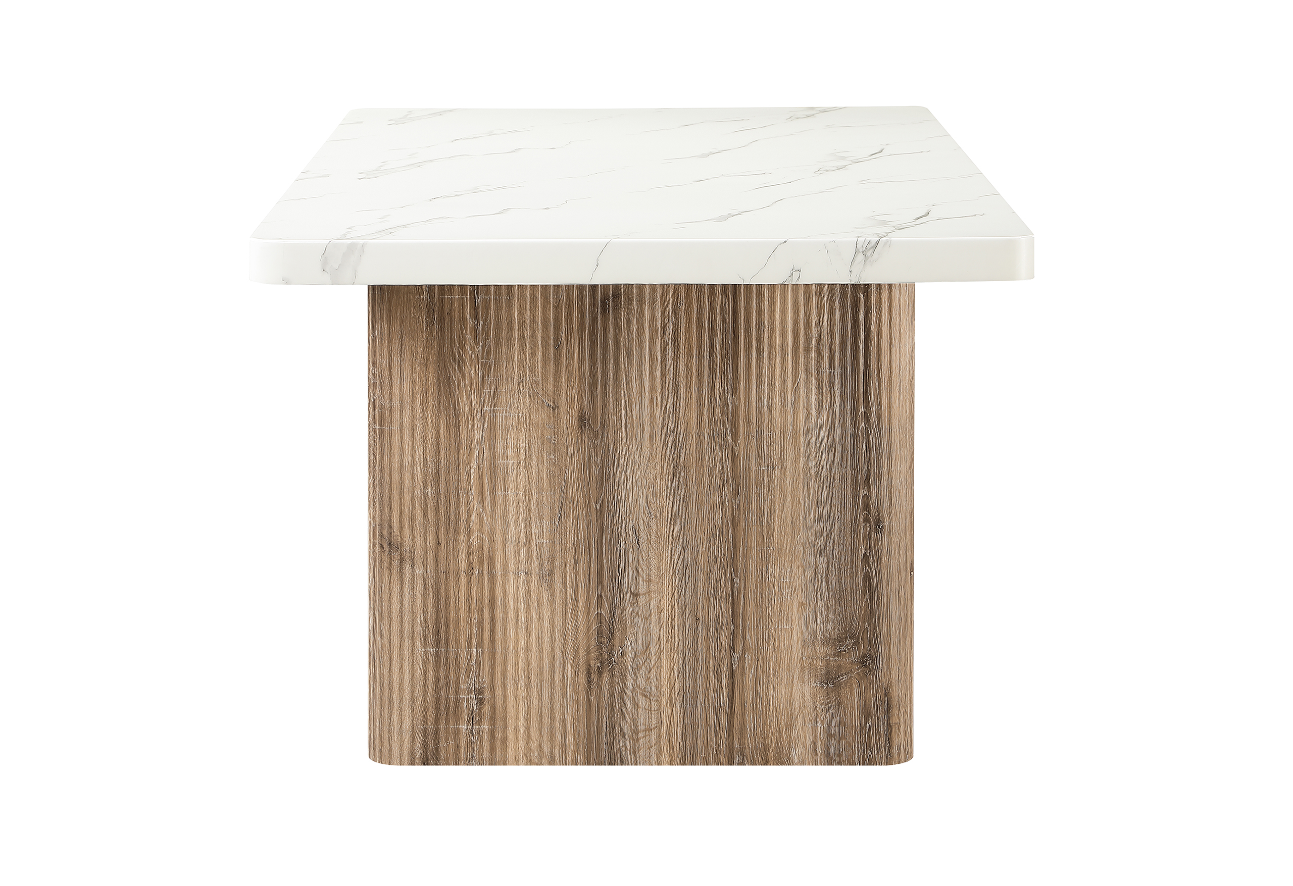 D2504 - Dining Table - White / Light Brown - Image 3
