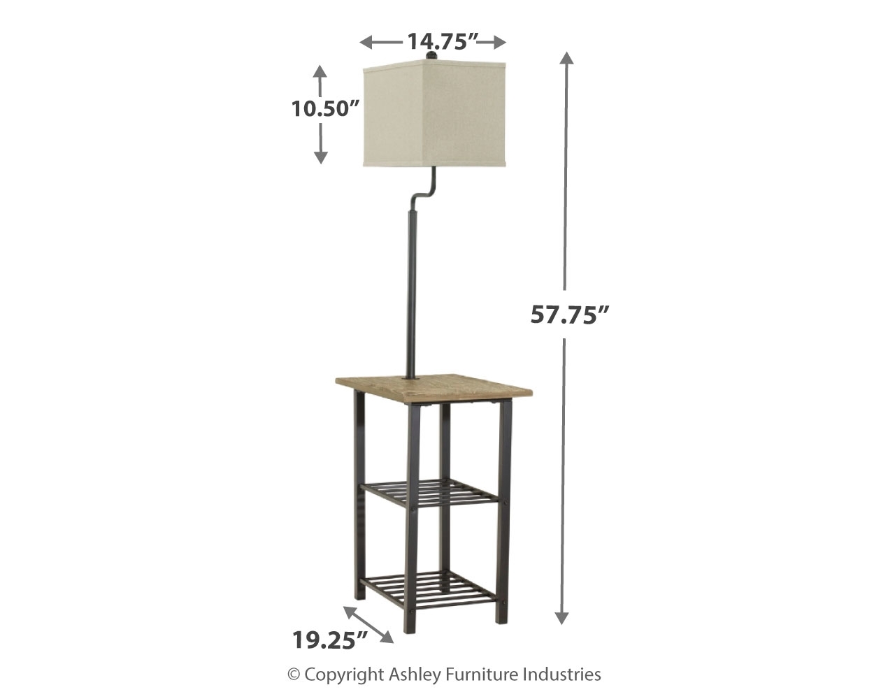 Shianne - Metal Tray Lamp - Black - Image 3