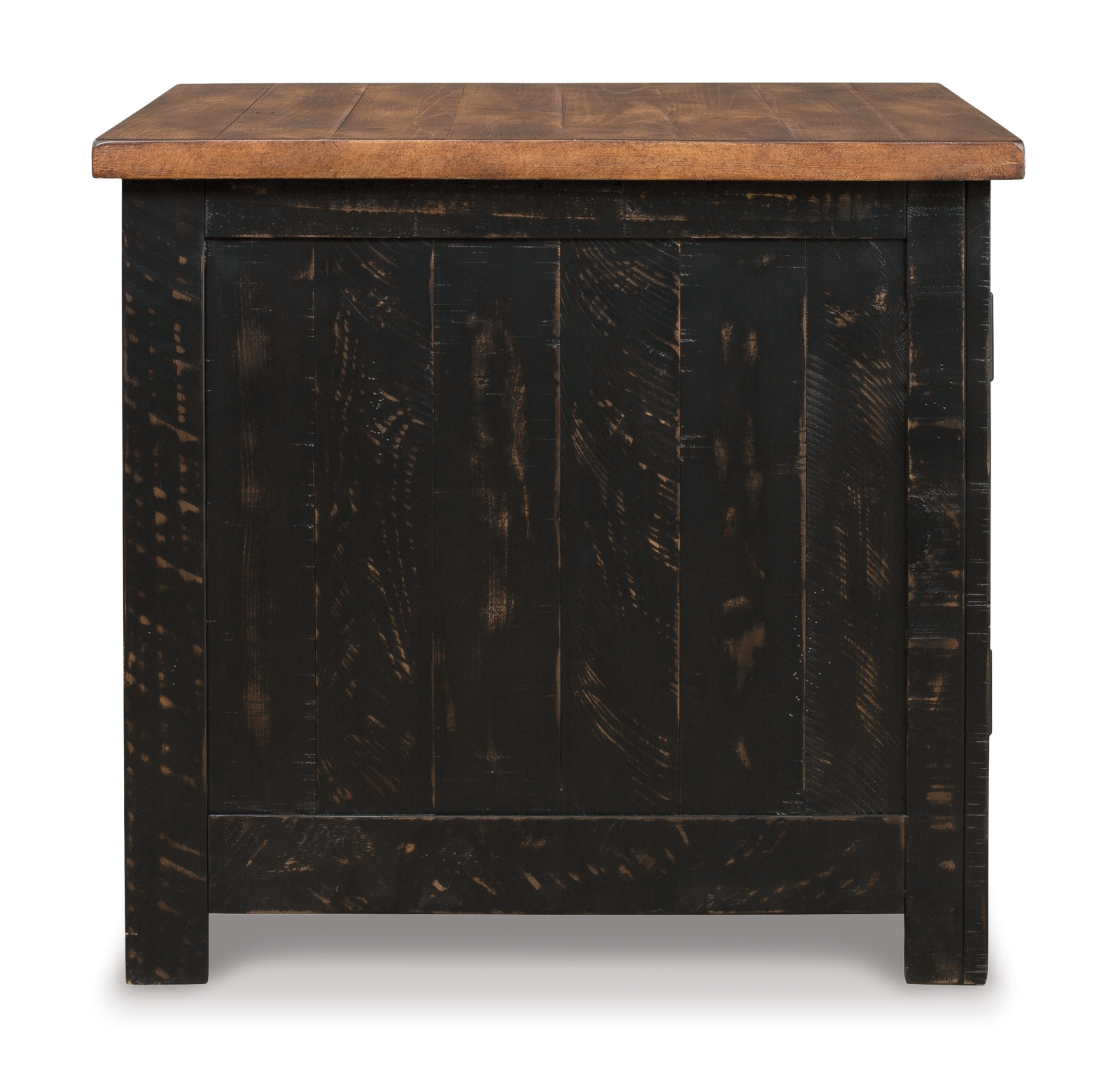 Valebeck - Rectangular End Table - Black / Brown - Image 6