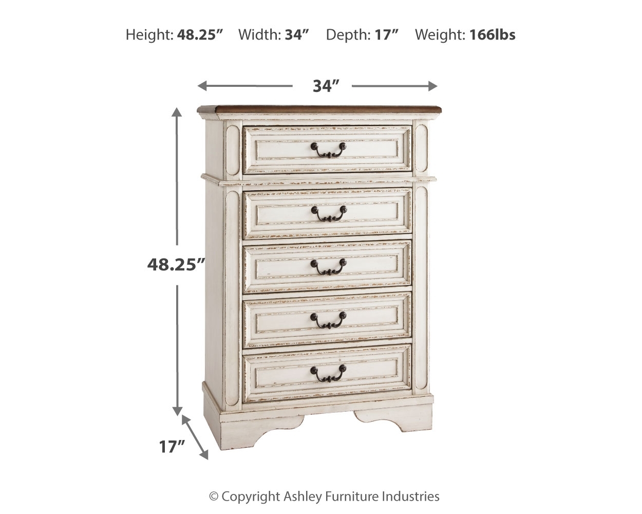 Realyn - Chest - Chipped White - Image 4