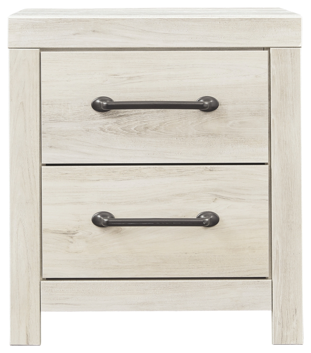Cambeck - Two Drawer Night Stand - Whitewash - Image 3