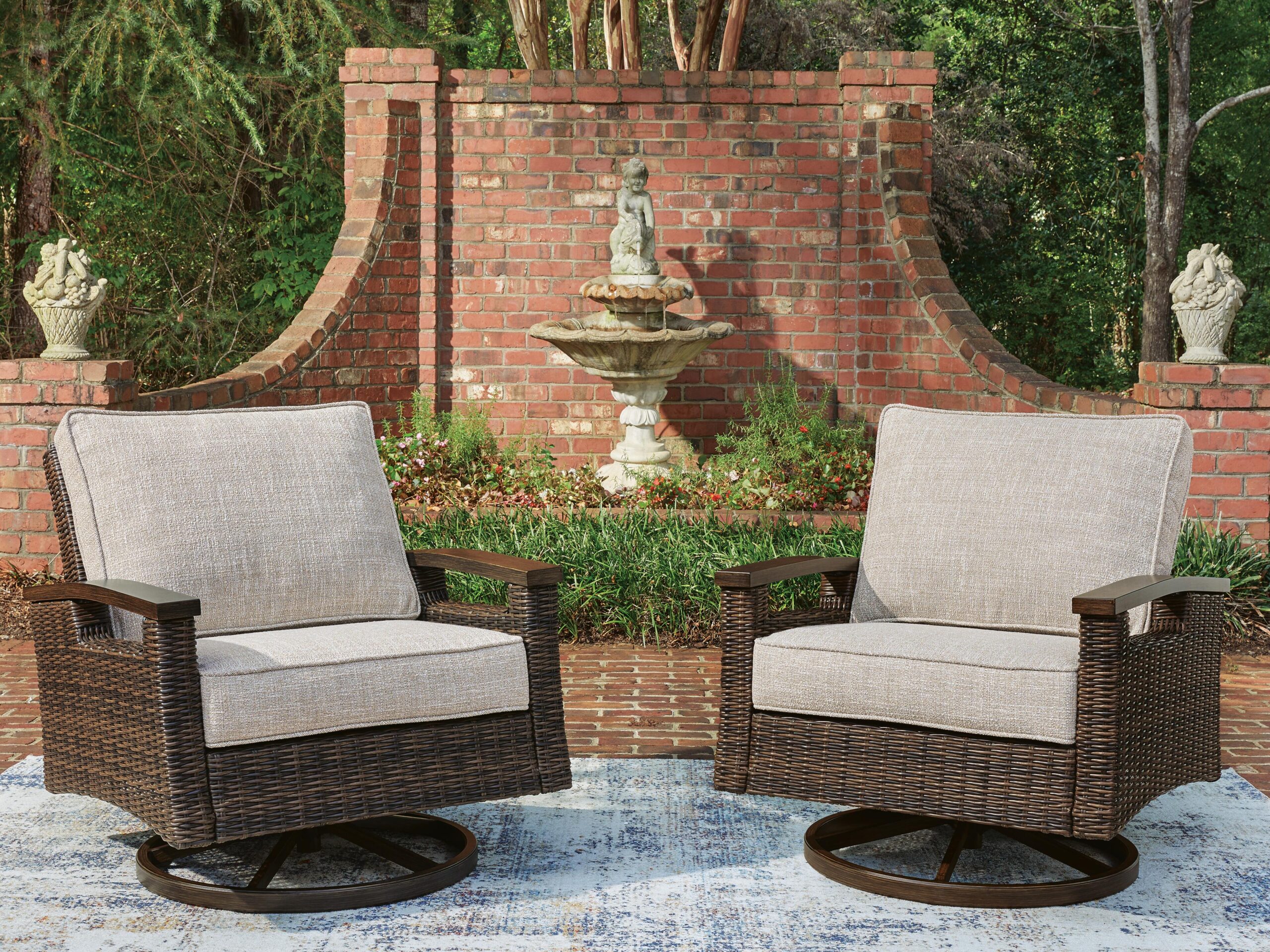 Monterey Point - Swivel Lounge Chair (Set of 2) - Dark Brown - Image 2