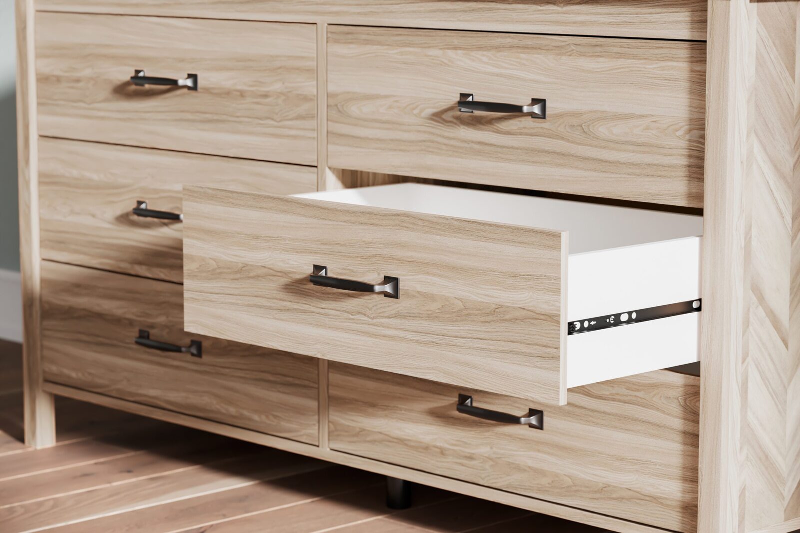 Battelle - Six Drawer Dresser - Tan - Image 10