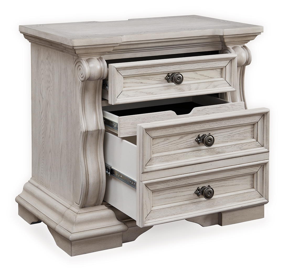 Bruchandi - Three Drawer Night Stand - Antique White - Image 3