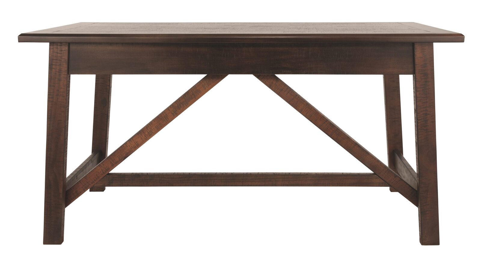 Baldridge - Home Office Large Leg Desk - Rustic Brown - Image 5