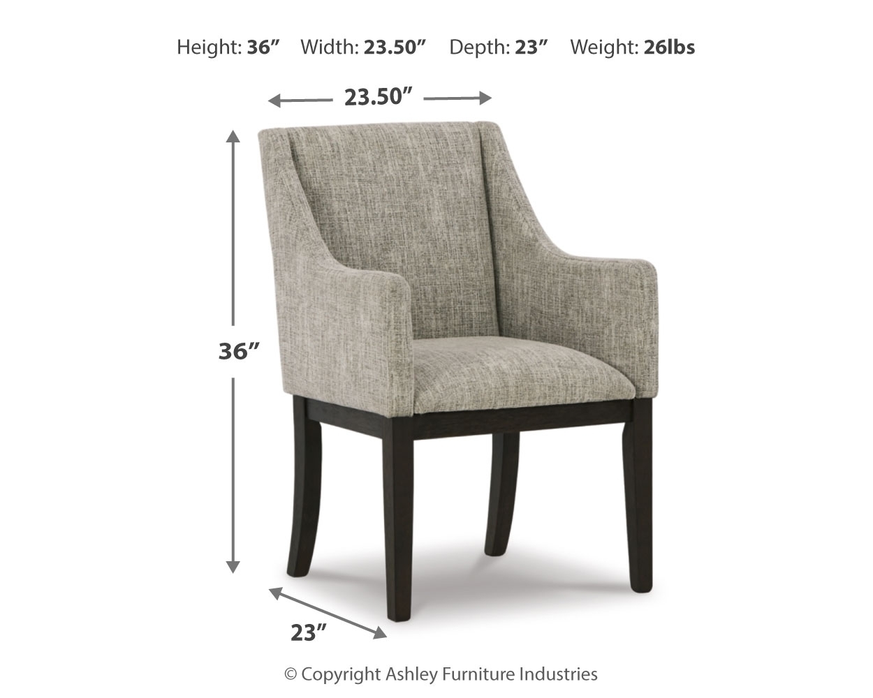 Burkhaus - Dining UPH Arm Chair (Set of 2) - Beige / Dark Brown - Image 7