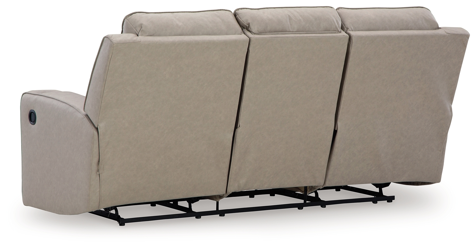 Lavenhorne - Rec Sofa W/Drop Down Table - Pebble - Image 6