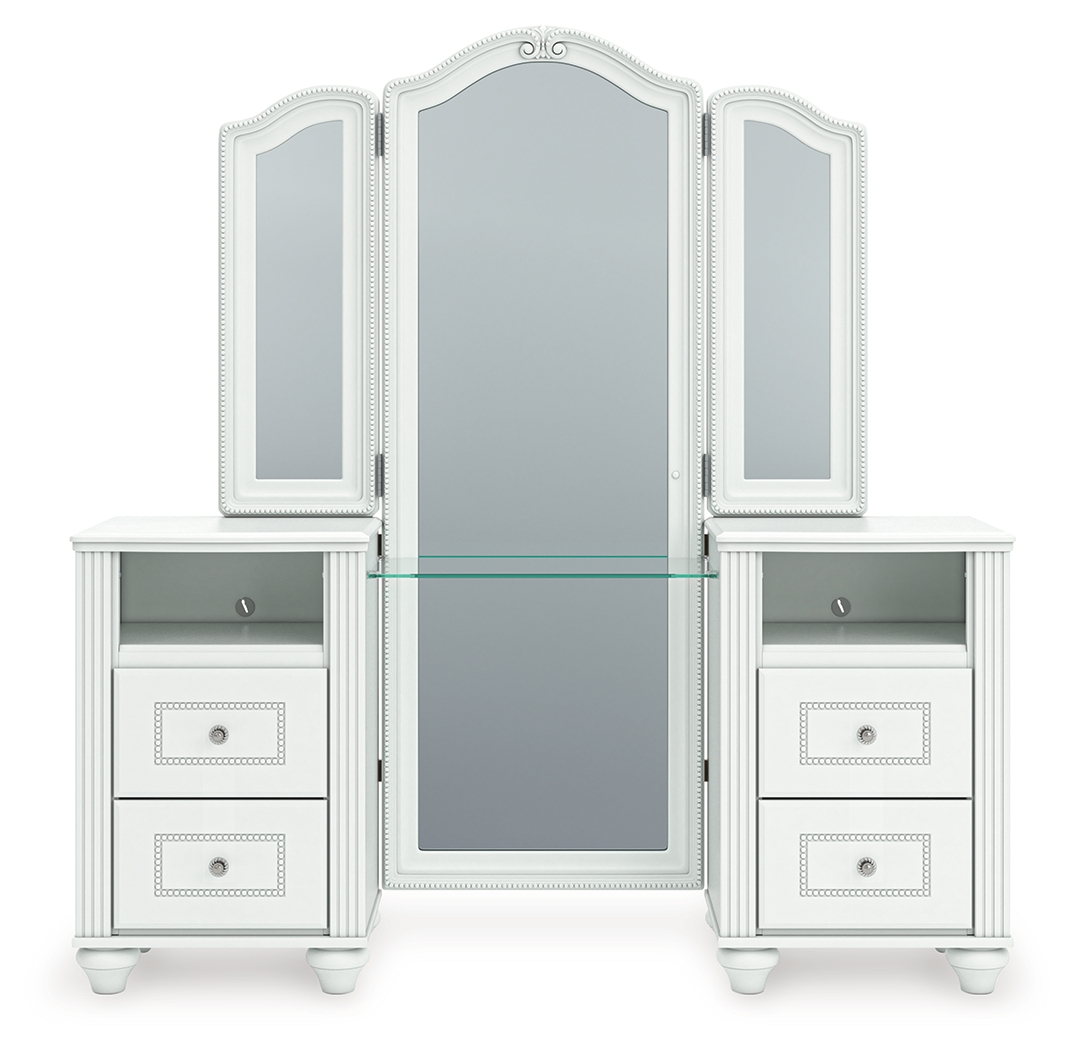 Kozlani - Vanity With Mirror - White - Image 7