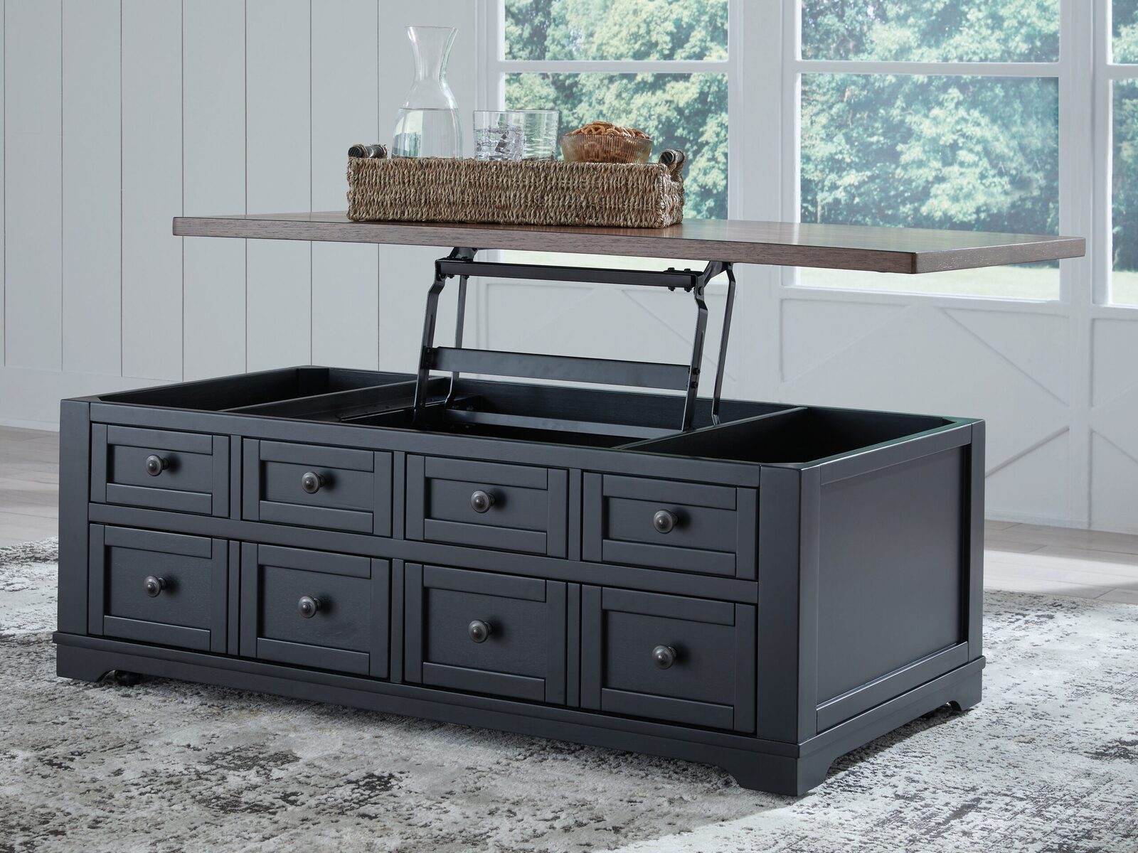 Wildenauer - Lift Top Cocktail Table - Brown / Black - Image 9