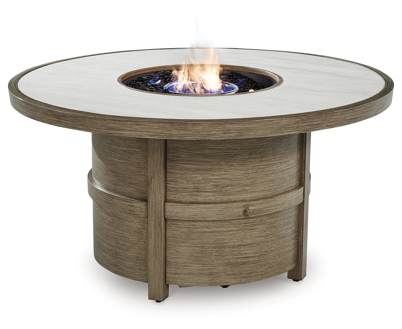 Rainier Ranch - Round Fire Pit Table - Beige - Image 3