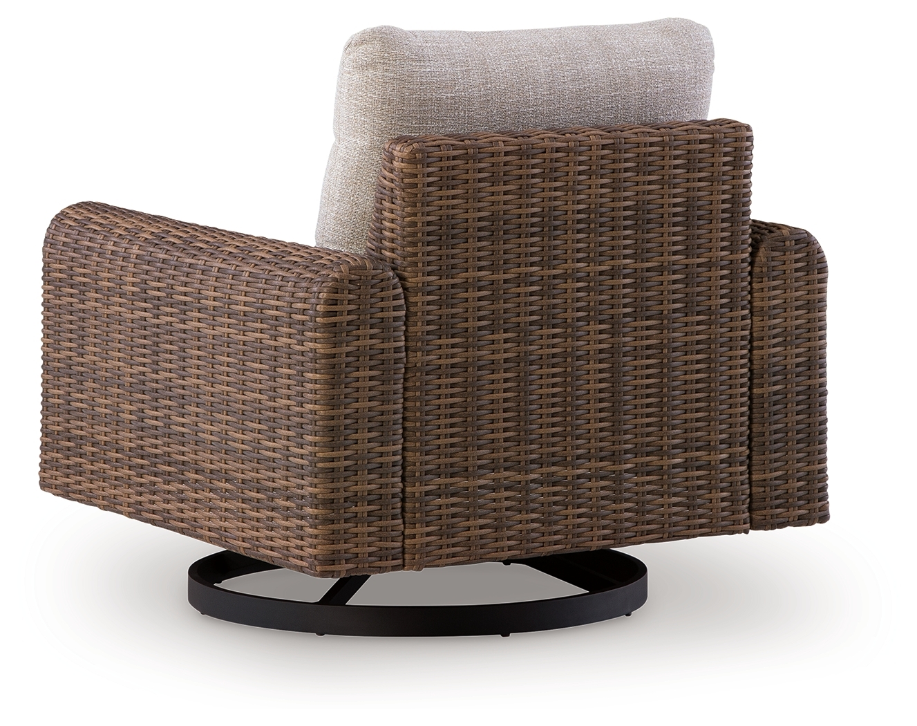 Dolan Creek - Swivel Lounge With Cushion - Gray / Brown - Image 4