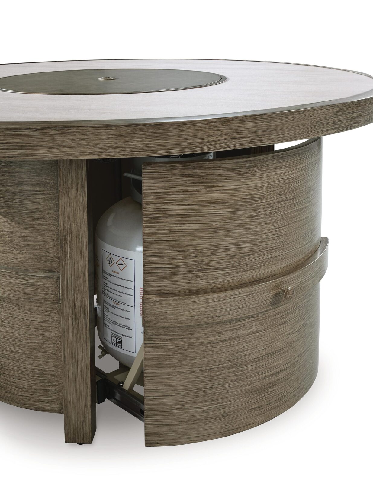 Rainier Ranch - Round Fire Pit Table - Beige - Image 8