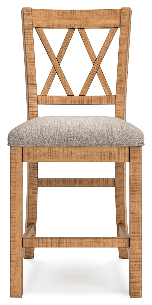 Havonplane - Upholstered Barstool (Set of 2) - Brown - Image 6