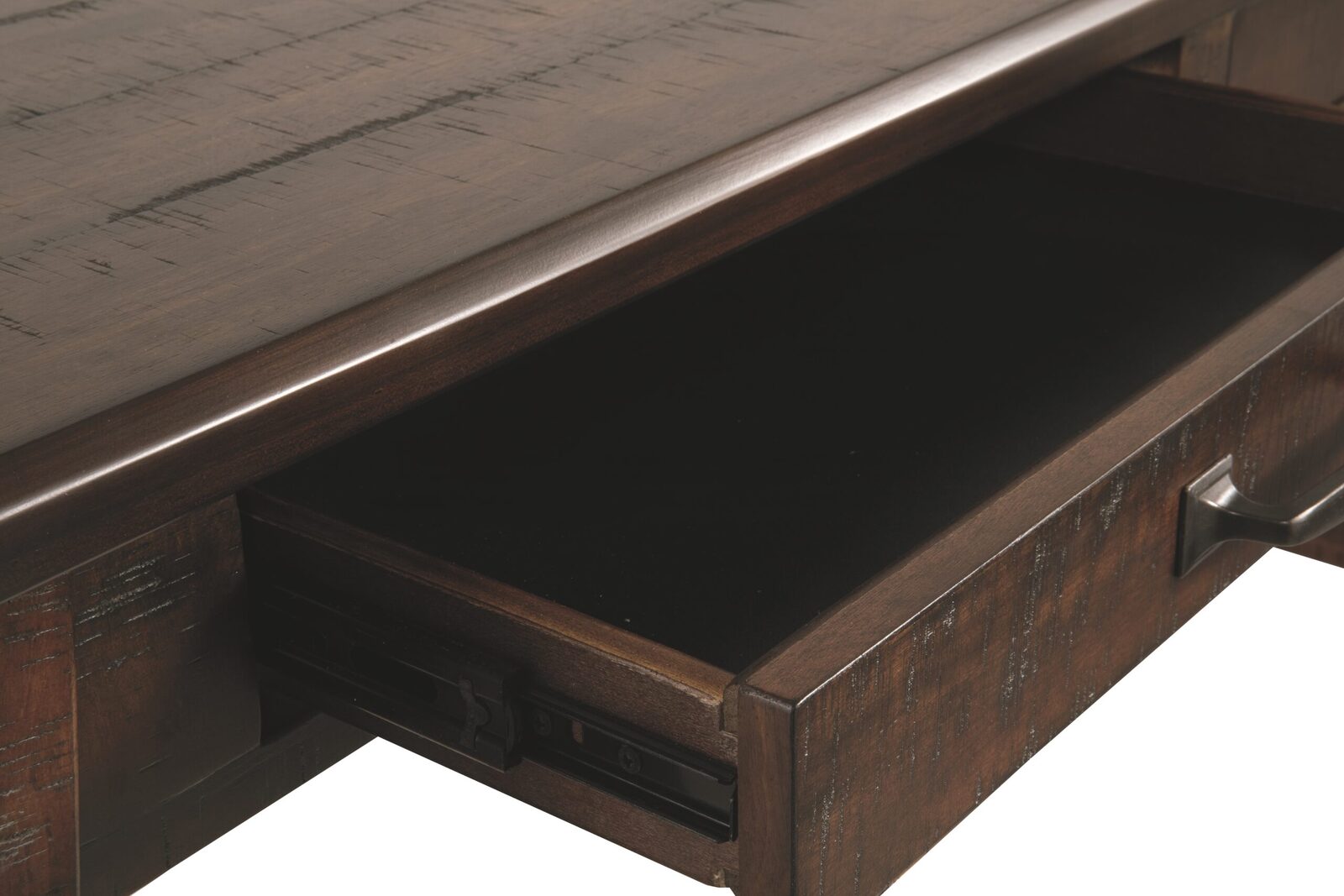 Baldridge - Home Office Large Leg Desk - Rustic Brown - Image 6