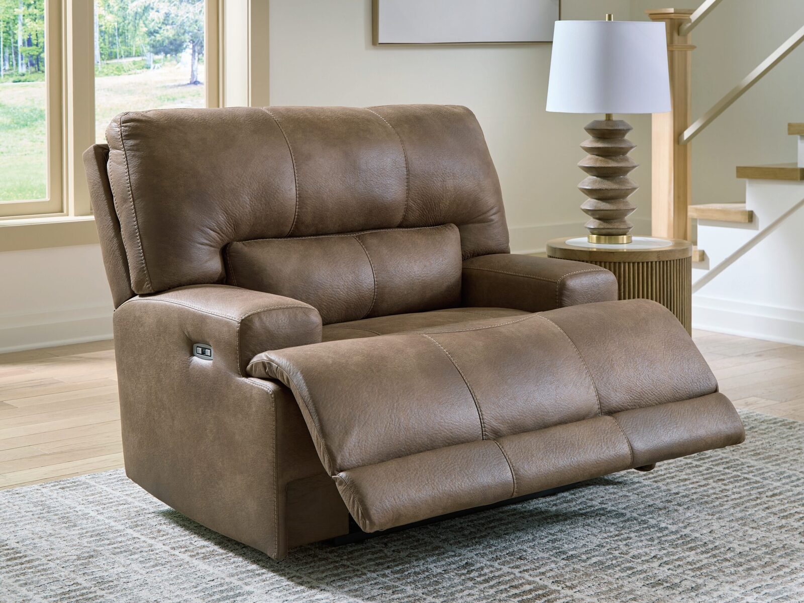 Beckley Place - Power Recliner With Adjustable Headrest - Earth - Image 6