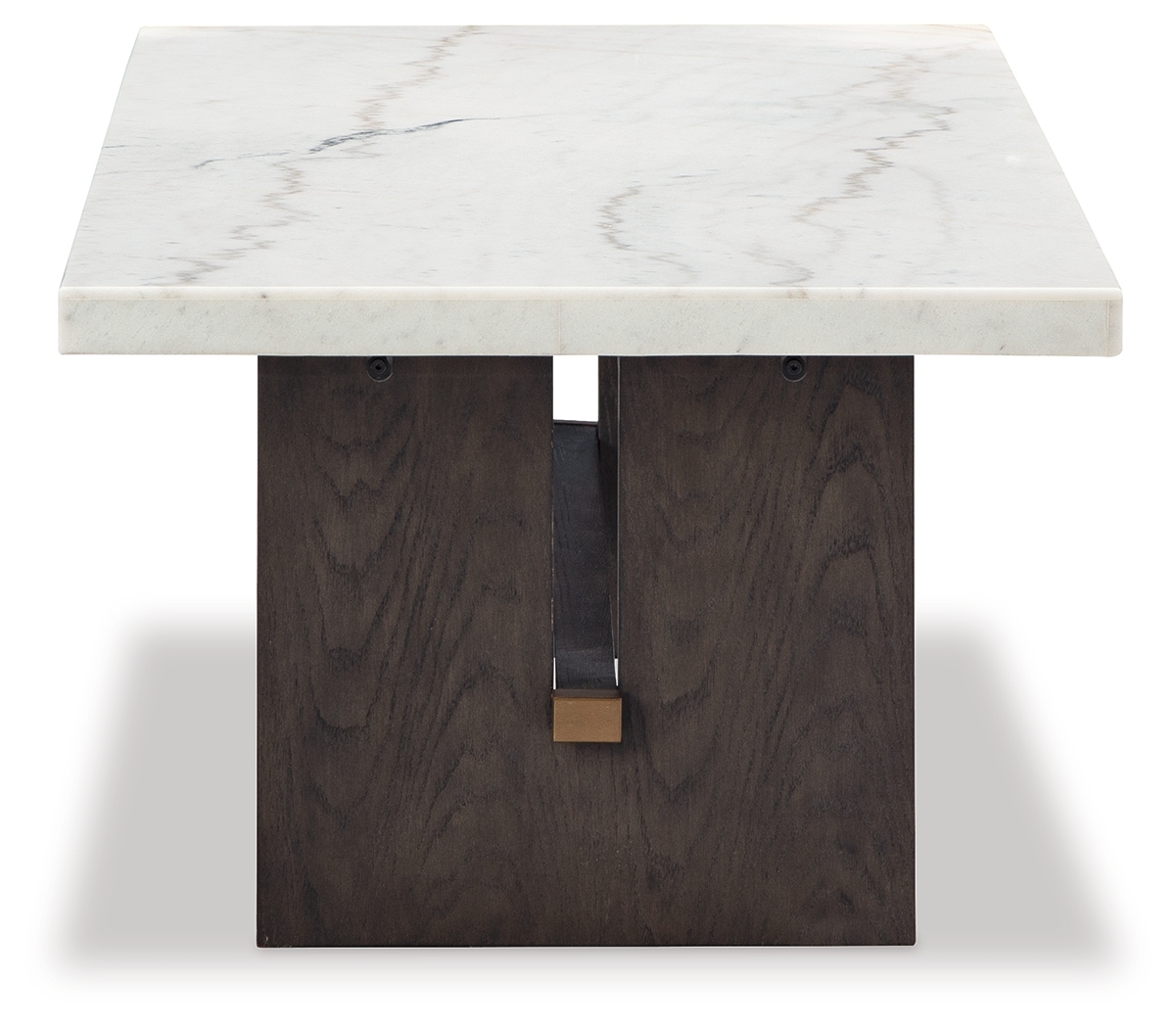Burkhaus - Rectangular Cocktail Table - White / Dark Brown - Image 4