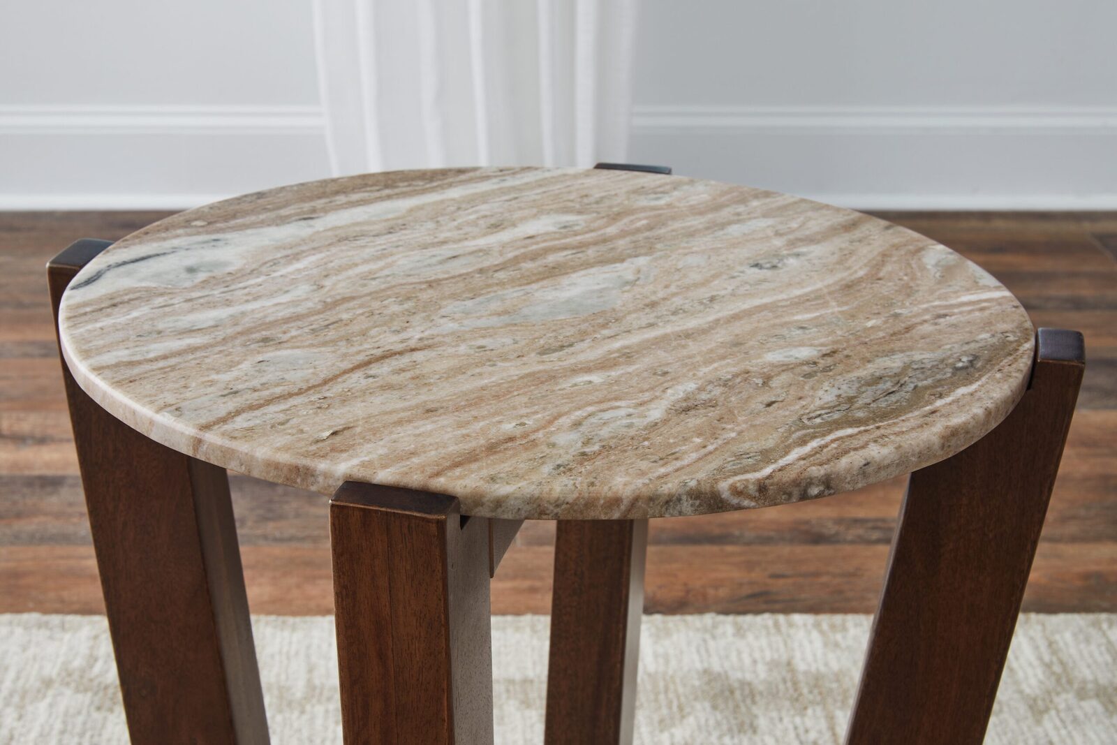 Tanidore - Round End Table - Warm Brown - Image 5
