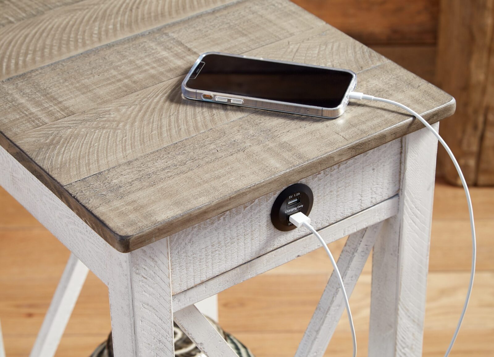 Adalane - Accent Table - White / Gray - Image 7