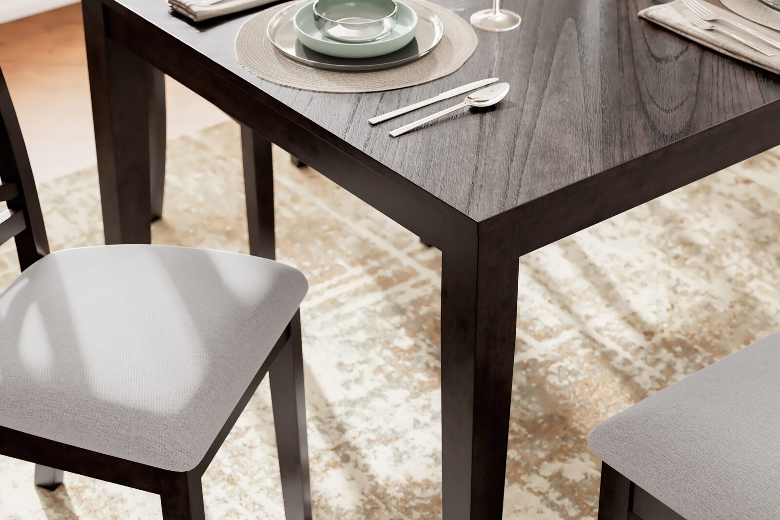 Langwest - Dining Room Table Set (Set of 6) - Brown - Image 4