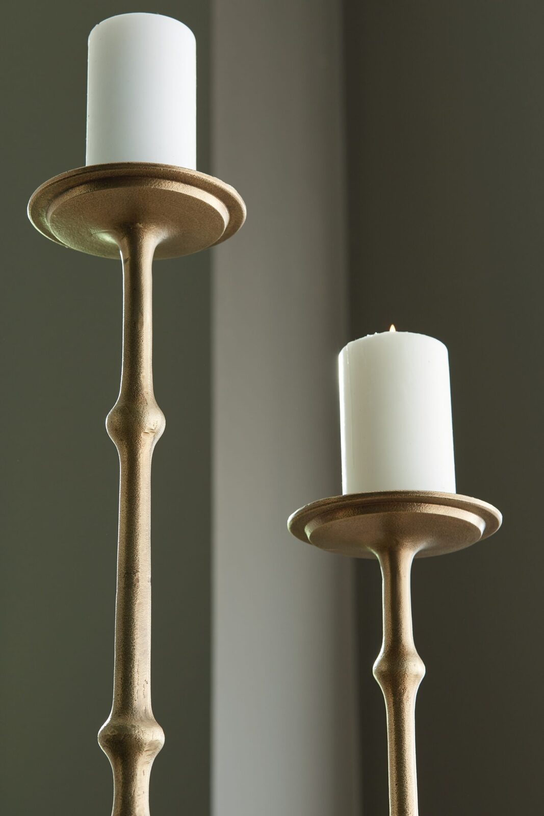 Larwick - Candle Holder Set (Set of 2) - Antique Brass Finish - Image 3