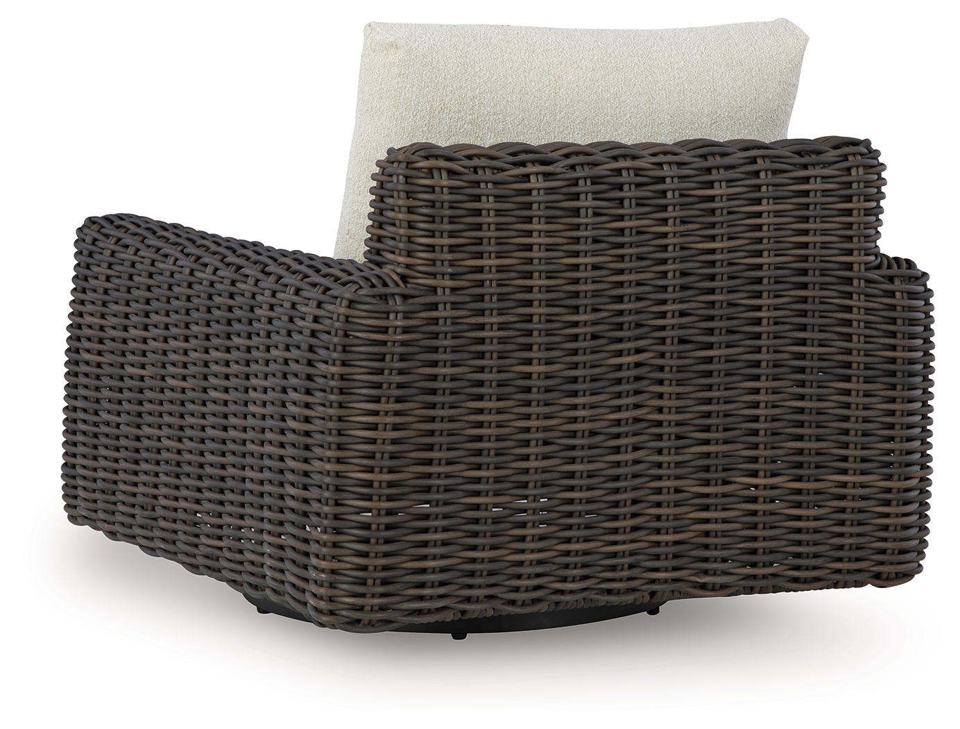 Kimora - Swivel Glider Lounge With Cushion - Beige / Dark Brown - Image 5