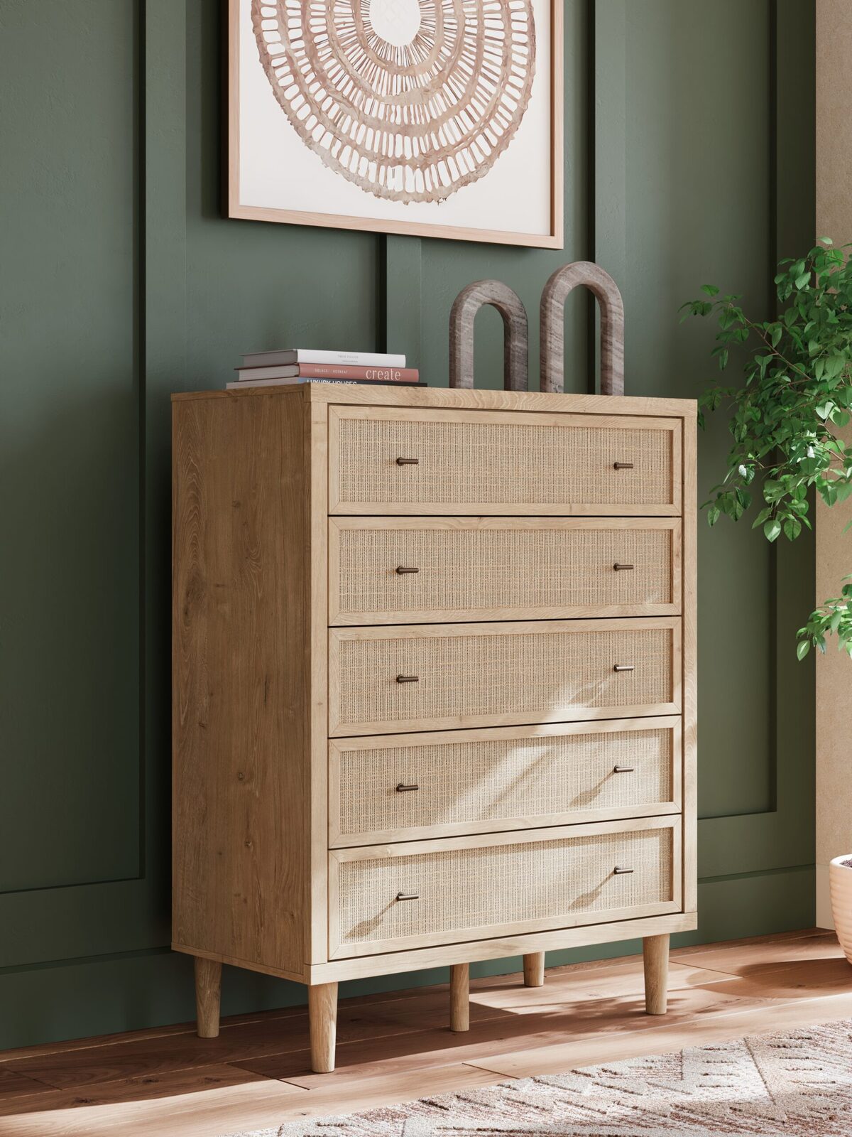 Cielden - Five Drawer Wide Chest - Two-Tone - Image 2