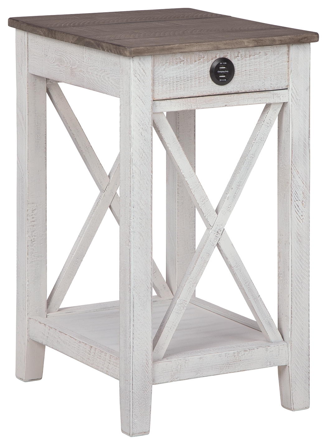 Adalane - Accent Table - White / Gray - Image 5