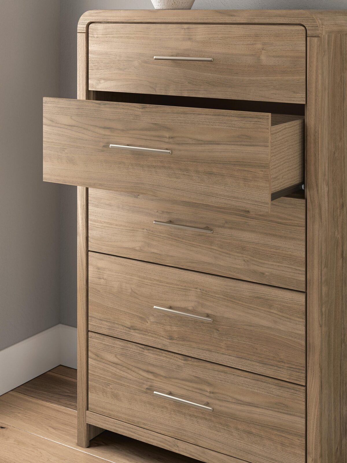 Gramburg - Five Drawer Chest - Warm Natural Brown - Image 10