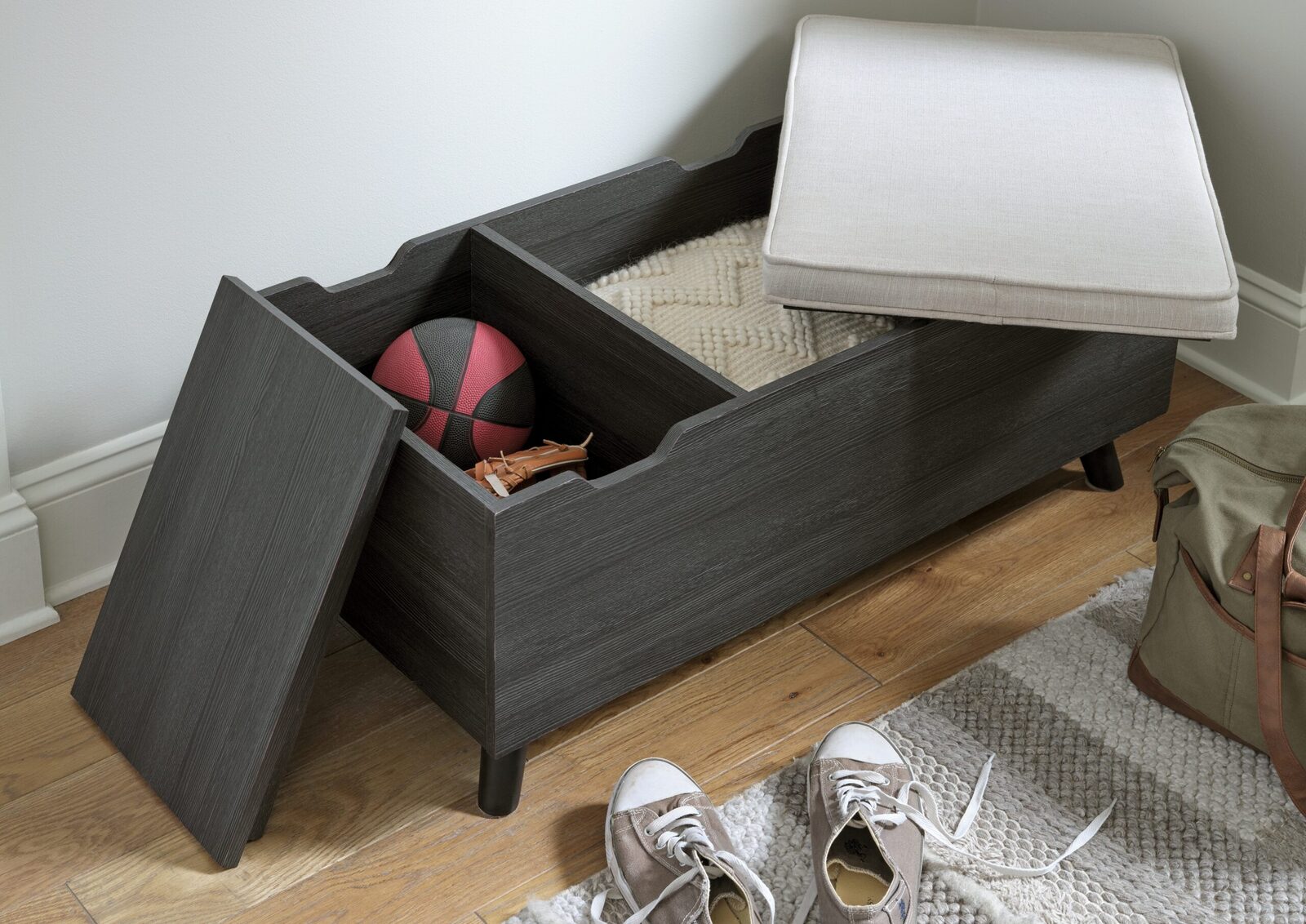 Yarlow - Storage Bench - Dark Gray - Image 6