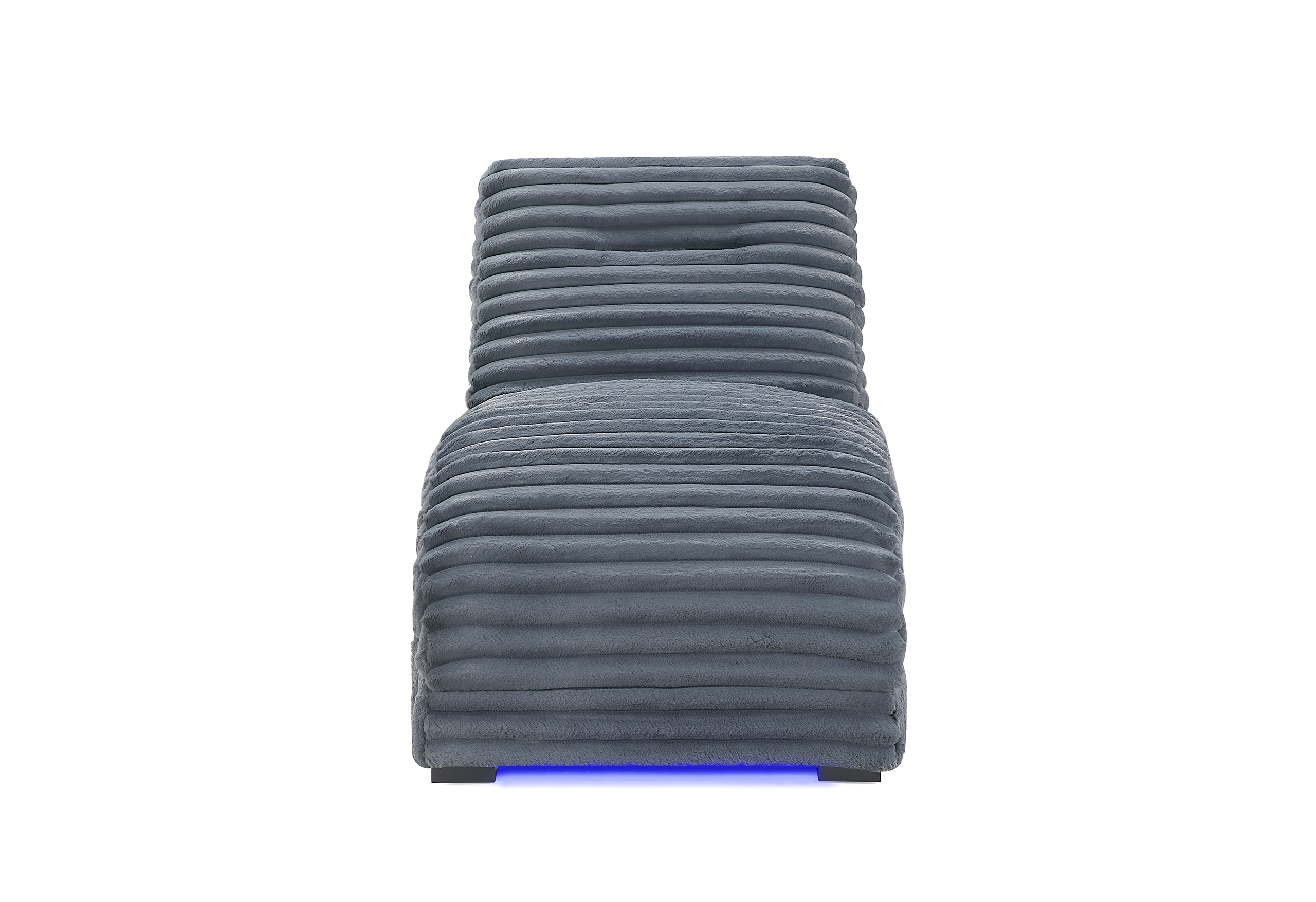 Dominic - Chaise With LED And USB - Gray - Image 2