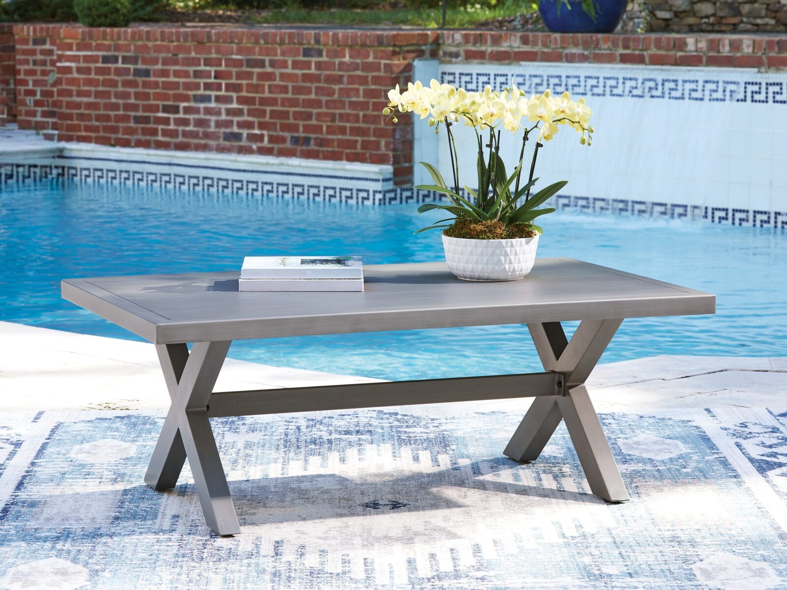 Half Moon Beach - Rectangular Cocktail Table - Gray - Image 2