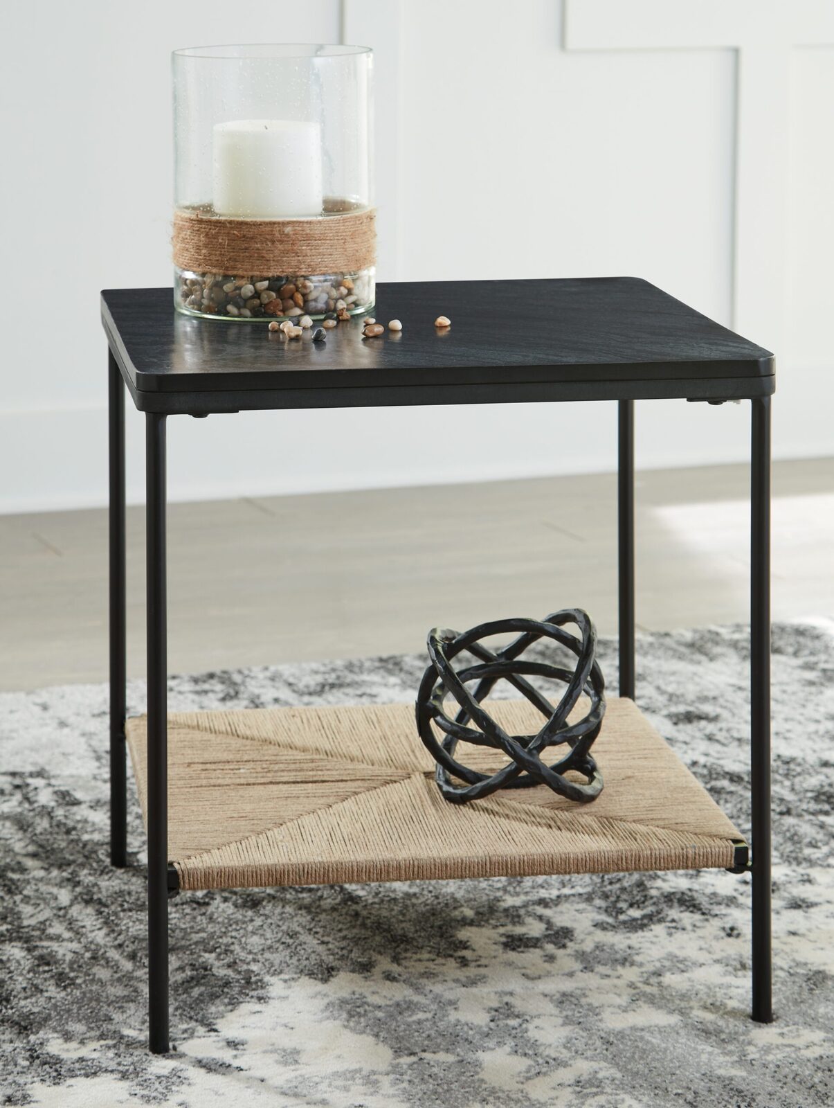 Minrich - Accent Table - Black / Natural - Image 2