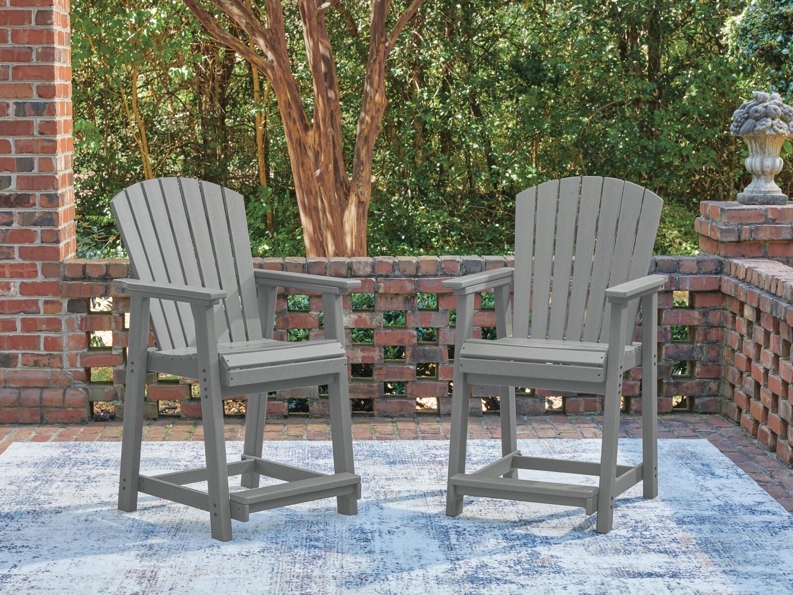 Sanctuary Beach - Barstool (Set of 2) - Dark Gray - Image 2