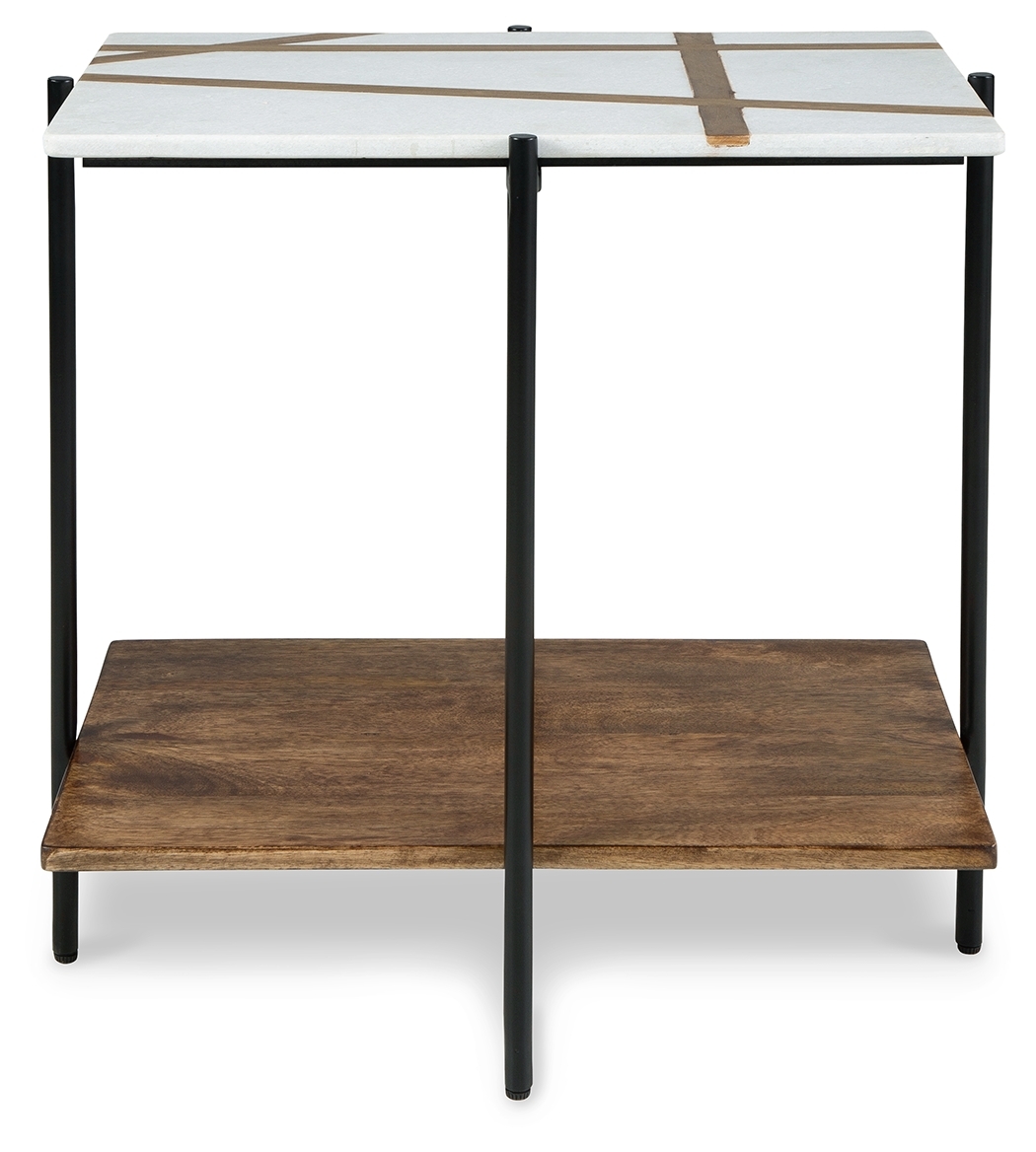 Braxmore - Accent Table - White / Light Brown - Image 3