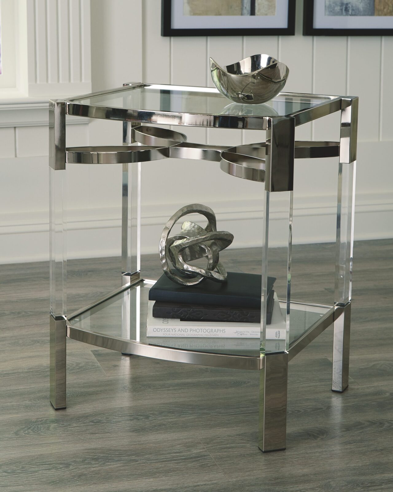 Chaseton - Accent Table - Clear / Silver Finish - Image 2