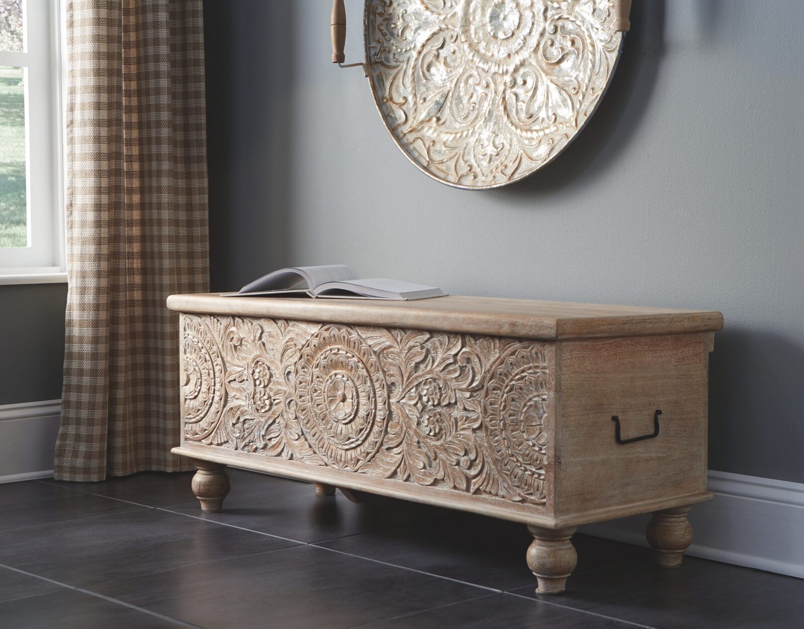 Fossil Ridge - Storage Bench - Beige - Image 3