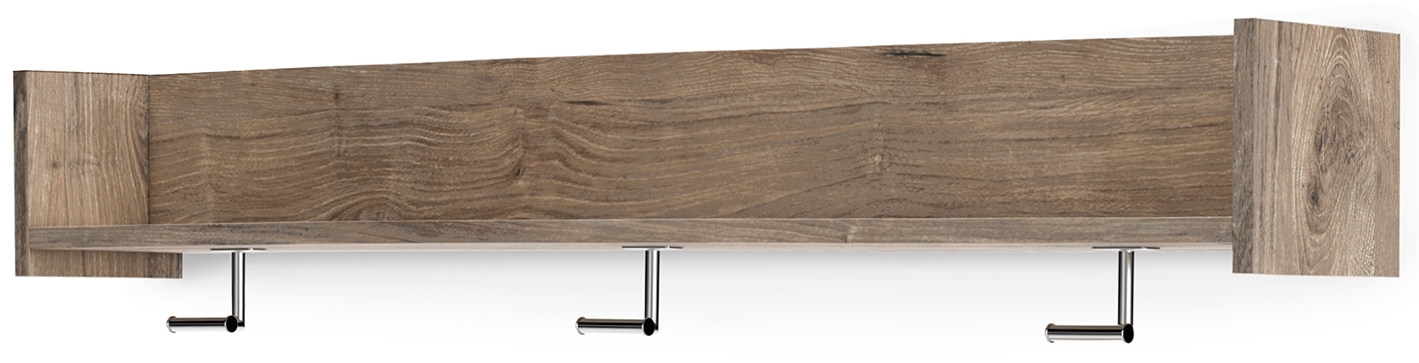 Oliah - Wall Mounted Coat Rack w/Shelf - Natural - Image 4