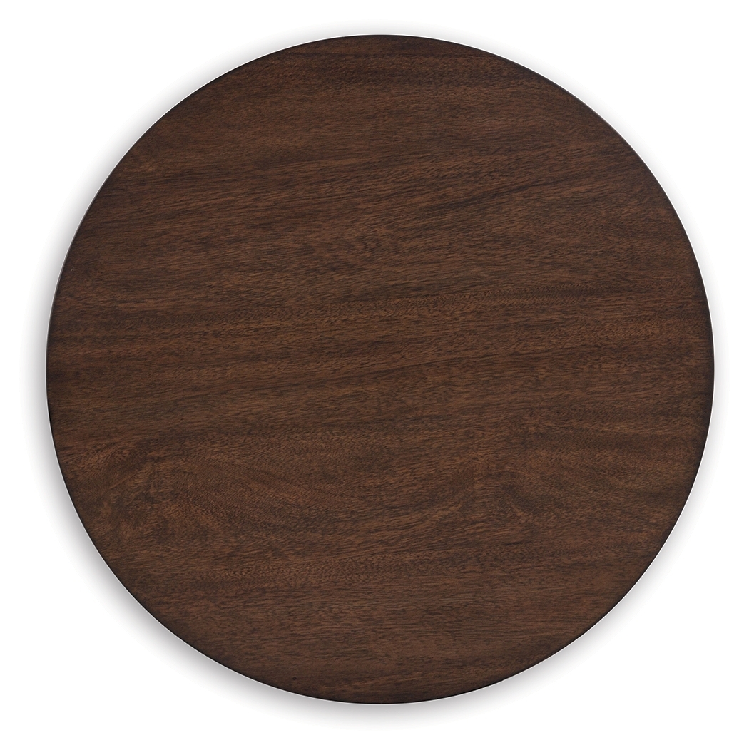 Korestone - Round End Table - Dark Brown - Image 4