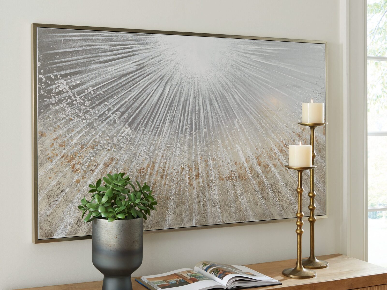 Waldard - Wall Art - Gray / Taupe / White - Image 2