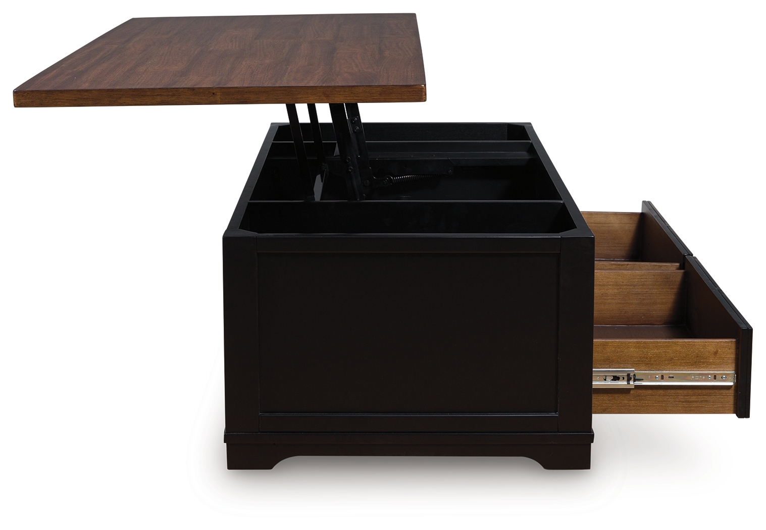 Wildenauer - Lift Top Cocktail Table - Brown / Black - Image 7