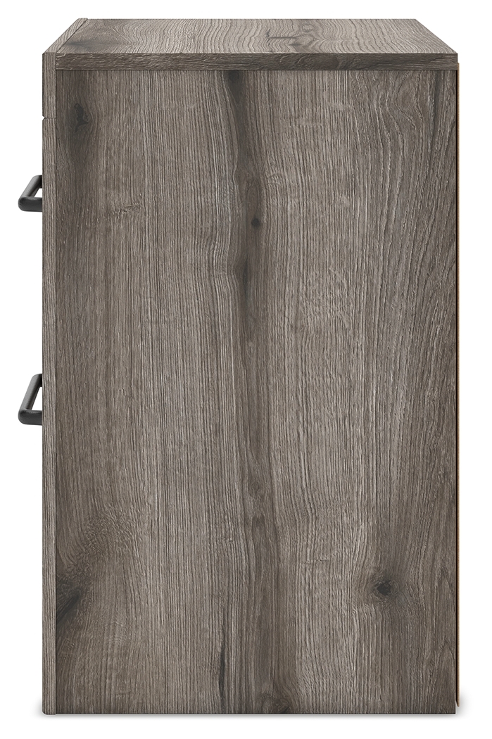 Graystorm - Two Drawer Night Stand - Brown Gray - Image 7