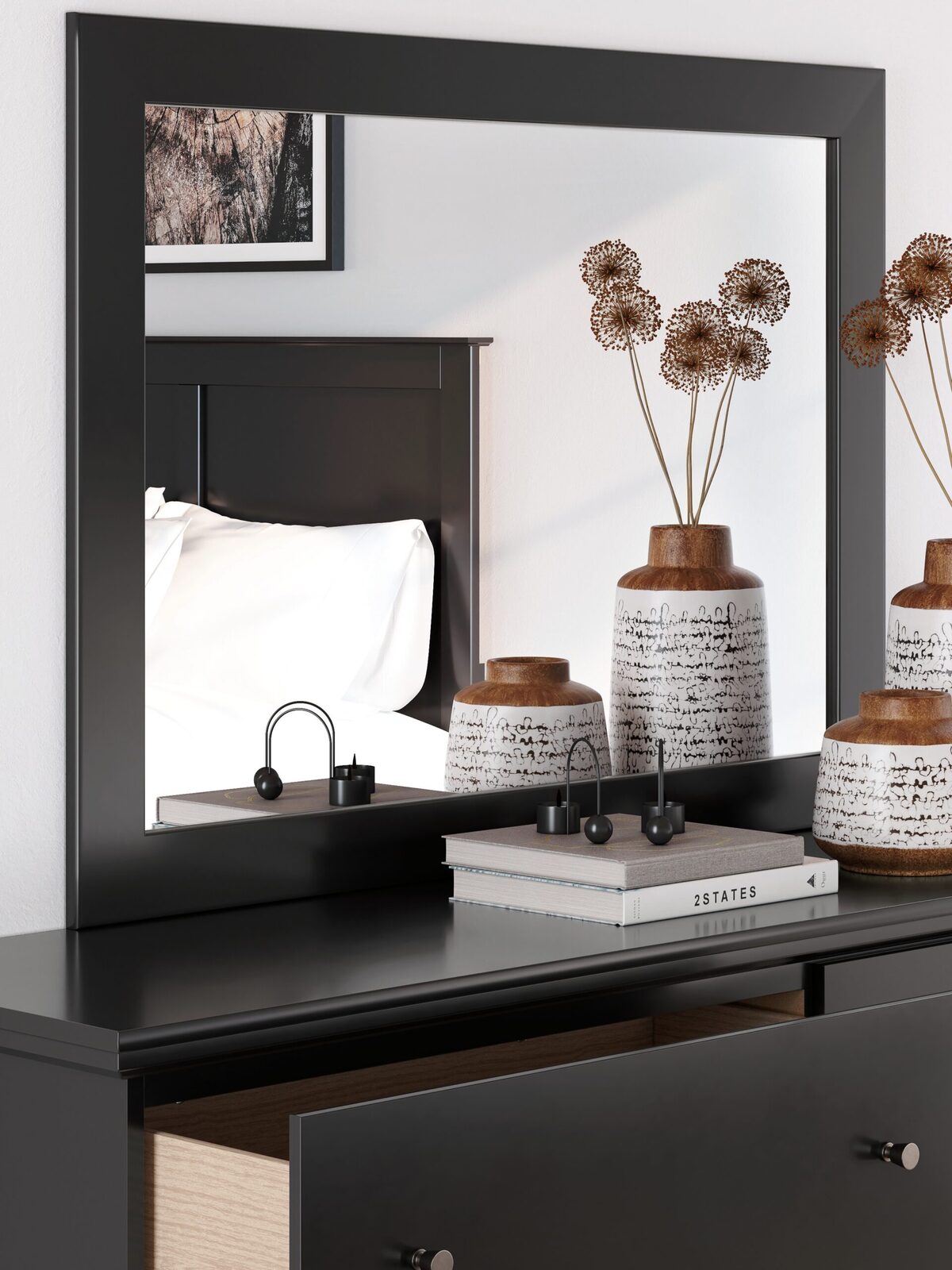 Maribel - Bedroom Mirror - Black - Image 5