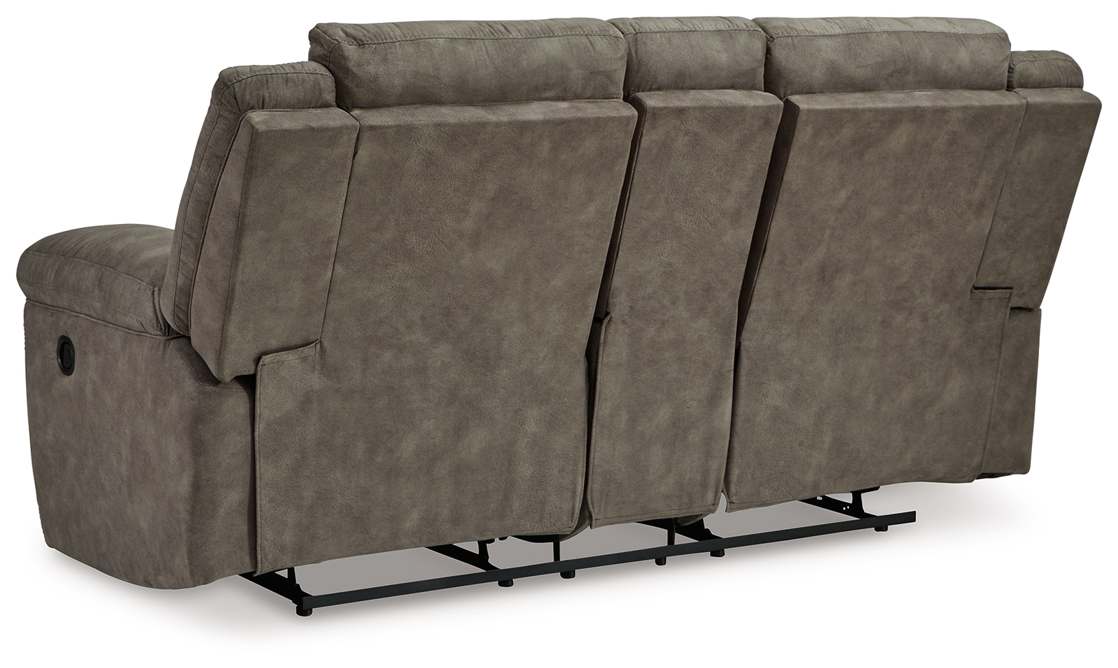 Laresview - Dbl Reclining Loveseat with Console - Fossil - Image 6