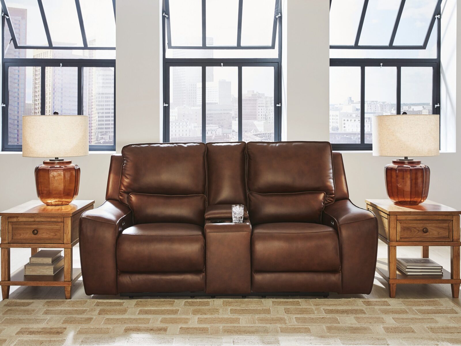 DeepWakes - Power Reclining Loveseat / Console / Adjustable Headrest - Image 2